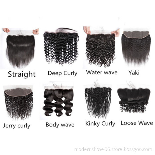 Super Double Weft Brazilian Virgin Human Hair With Closures Wholesale 100% Unprocessed Cuticles Aligned Human Hair Extensions